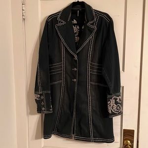 Denim with rhinestones and fancy stitching